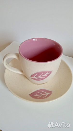Чашка с блюдцем керамика