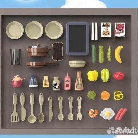 Новая Кухня детская 63 см.звук,вода,свет,пар