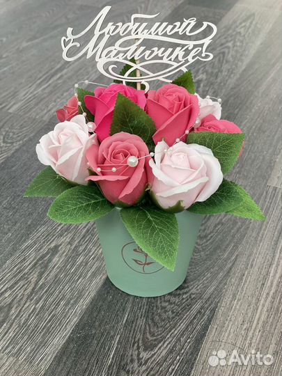 Розы из мыла