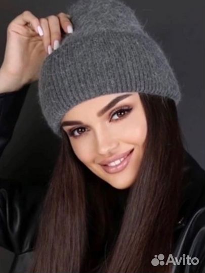 Женская зимняя шапка, ангора