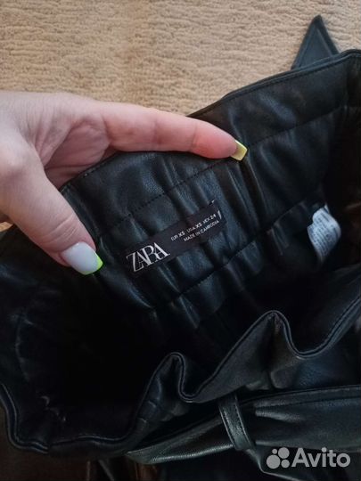 Кожаные шорты zara s