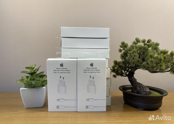 Зарядный блок + кабель apple