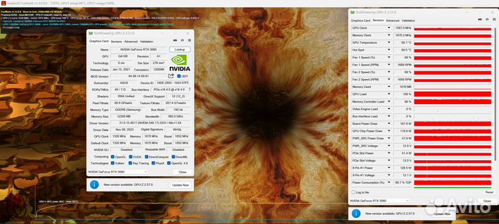 RTX 3060 12Gb (Гарантия) Asus TUF