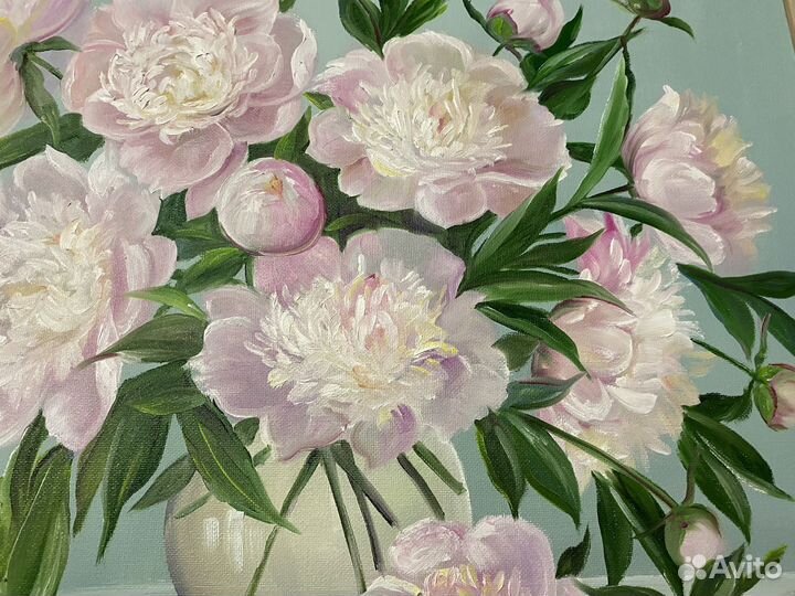 Букет пионов. Картина маслом