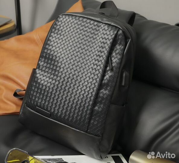 Кожаный рюкзак стильный 2, новый