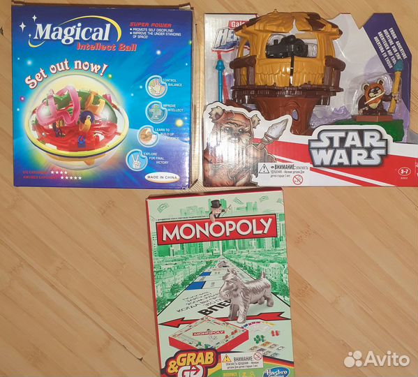 Игра монополия,Уно, Шар- лабиринт, Звездные воины