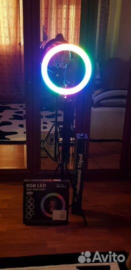 Кольцевая лампа со штативом 33 см