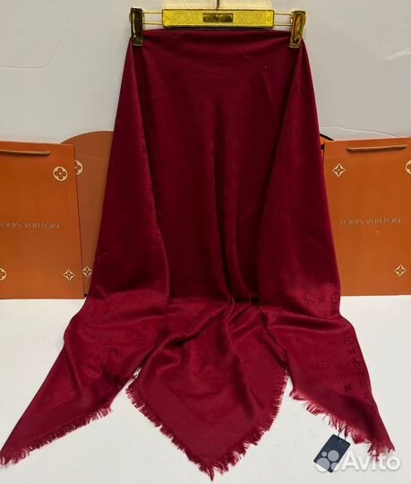 Палантин шарф Louis Vuitton оттенок марсала (230)