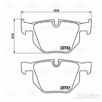 Колодки тормозные дисковые задние trialli PF 4006
