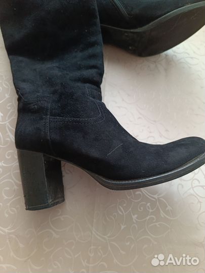 Сапоги женские 38 натуральная замша