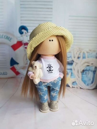 Интерьерная текстильная кукла