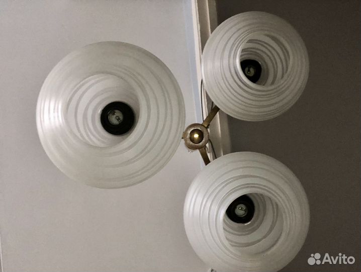 Винтажная люстра ГДР Диаметр 45, высота 95 (см)