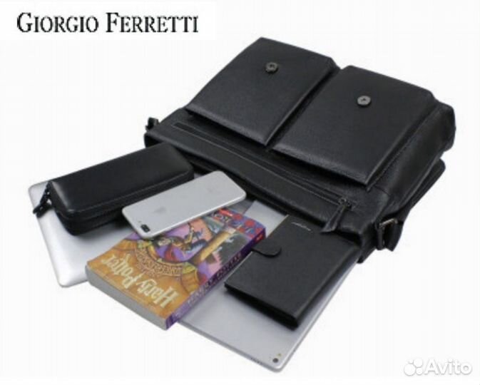 Мужская кожаная сумка (Италия, новая)