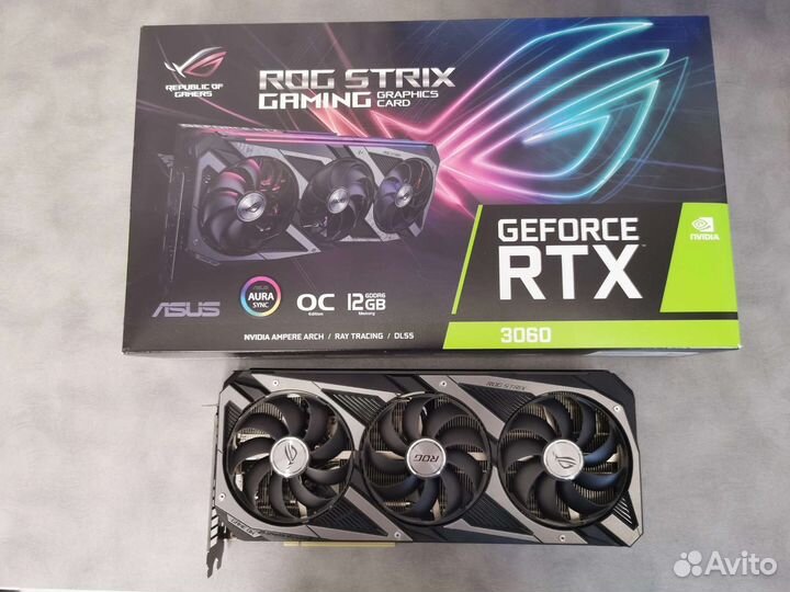 Видеокарта Asus GeForce RTX 3060 ROG Strix OC