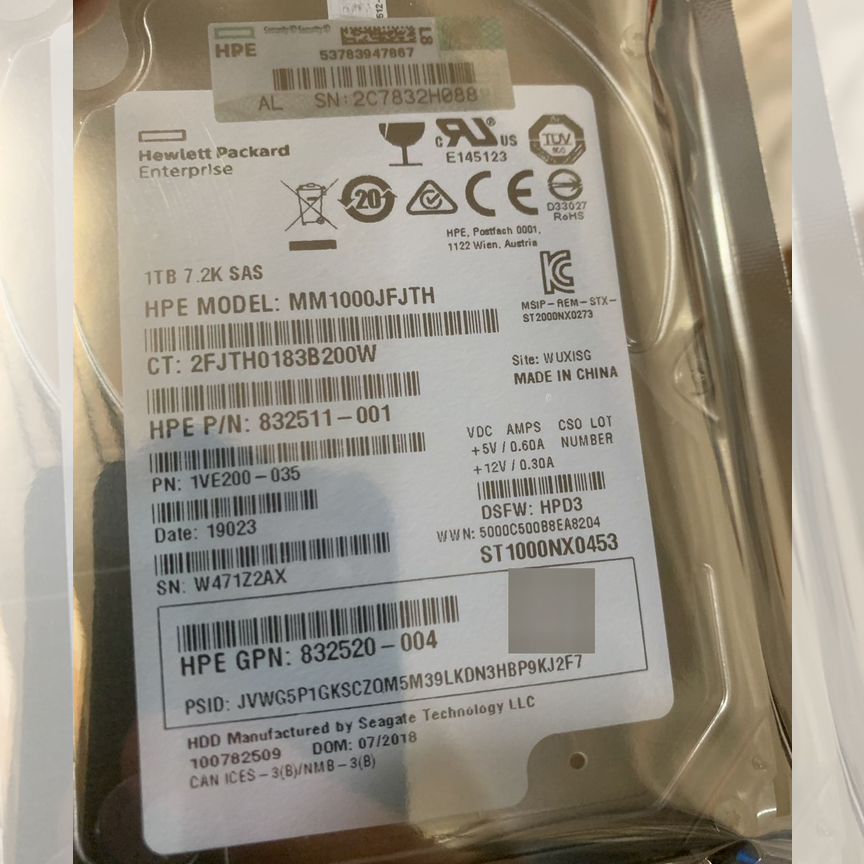 [GEN8-10] Жесткий Диск Hp 1tb 7.2k Sas 2.5 12g Gen8-10