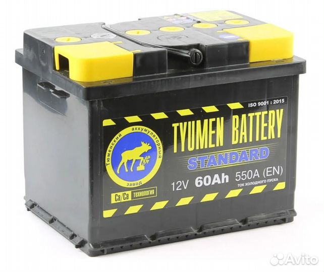 Аккумулятор Tyumen Battery 60 Ач, прямой