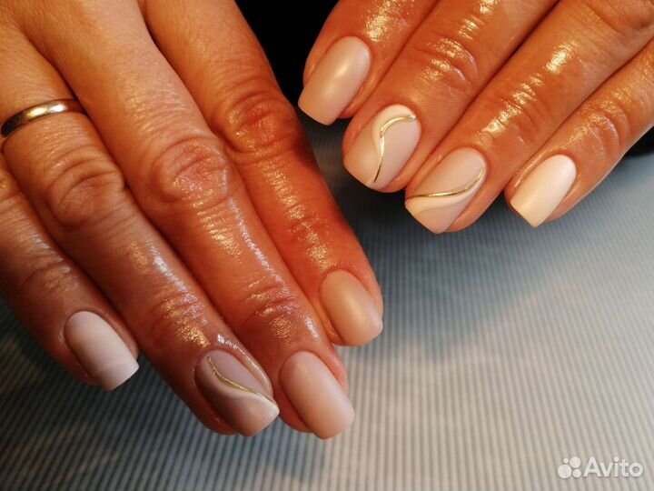 Маникюр Гель лак Наращивание