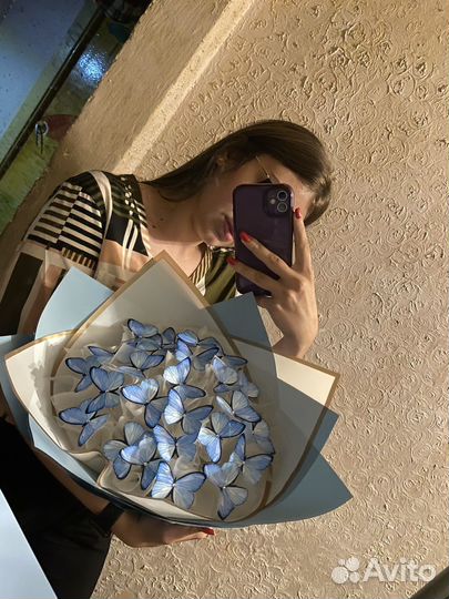 Букет из бабочек светящийся подарок