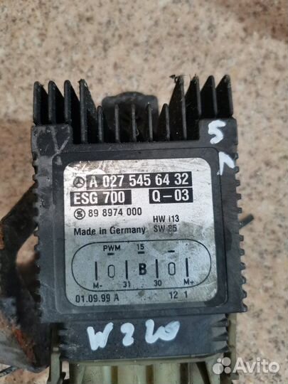 Блок управления вентилятором Mercedes W220 5.0