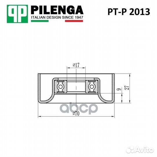 PTP2013ролик натяжной ремня но Nissan X-Trail