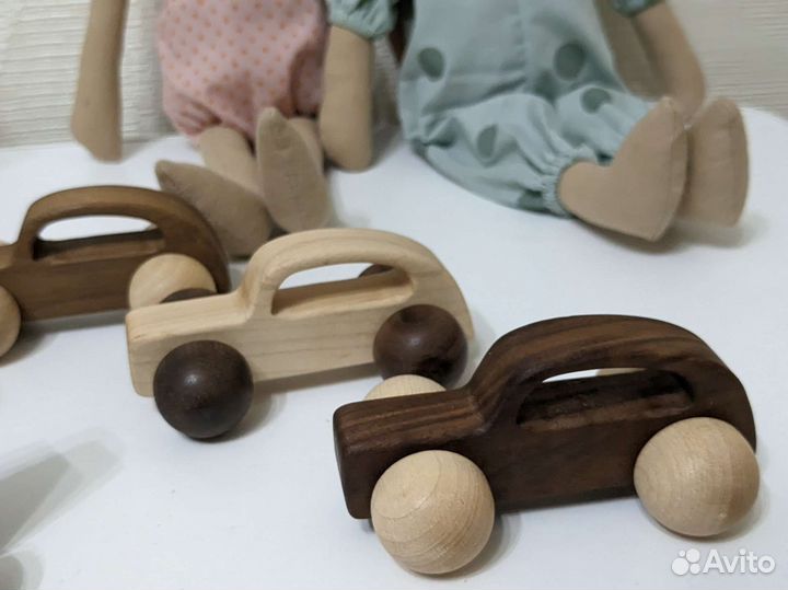 Машинки грызунки деревянные