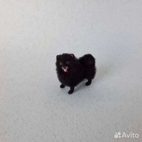Черный Померанский шпиц фигурка 5 см, игрушка