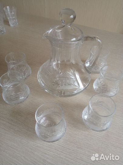 Графин хрустальный со стаканами