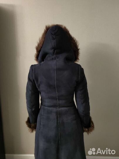 Дубленка женская с капюшоном