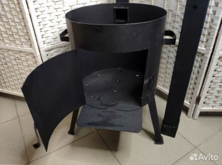 Печь для казана с трубой