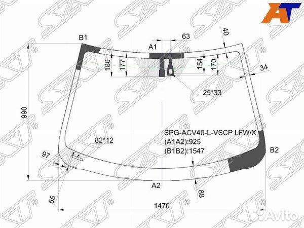 Стекло лобовое toyota camry europe/russia ACV 40