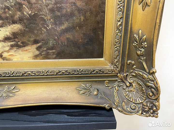 Антикварная картина, холст 