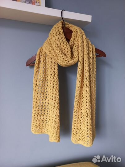 Женский шарф, шерсть/шелк