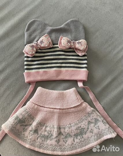 Шапочка демисезон на девочку на 48-50