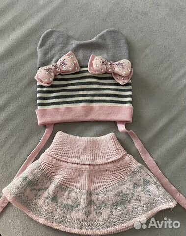 Шапочка демисезон на девочку на 48-50