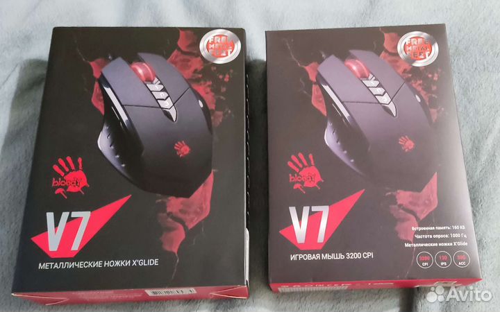 Игровая мышь A4Tech Bloody v7 новая, 2 шт