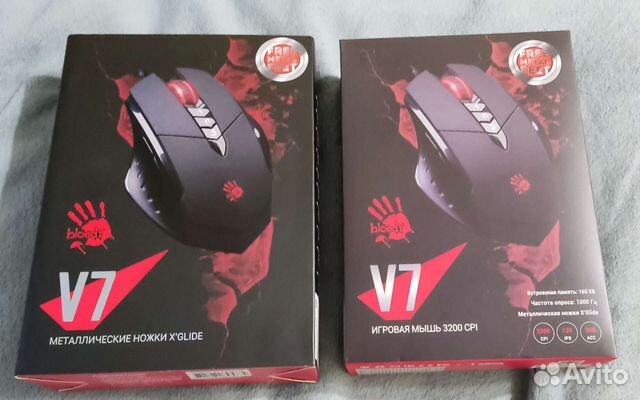 Игровая мышь A4Tech Bloody v7 новая, 2 шт