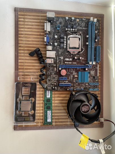Материнская плата asus p8h61-mx + cpu + ram