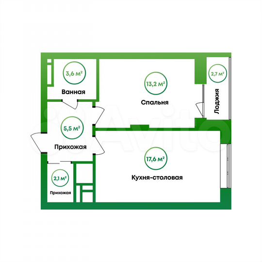 1-к. квартира, 43,4 м², 11/16 эт.