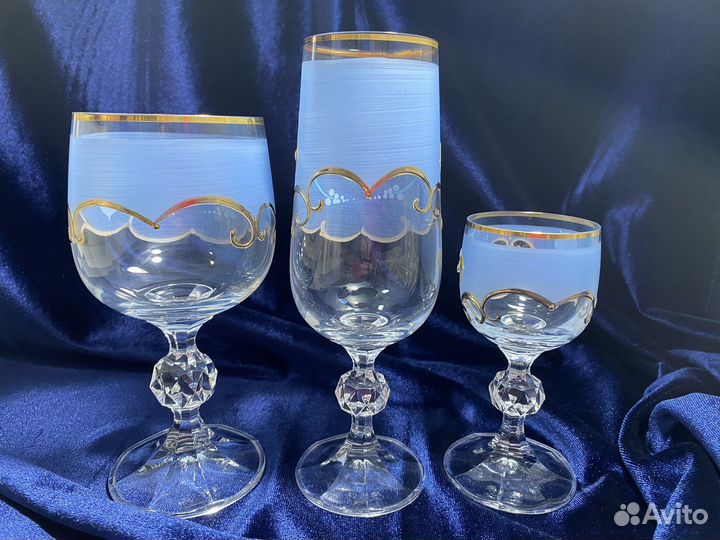 Фужеры Рюмки Набор 18 шт Богемия Чехия