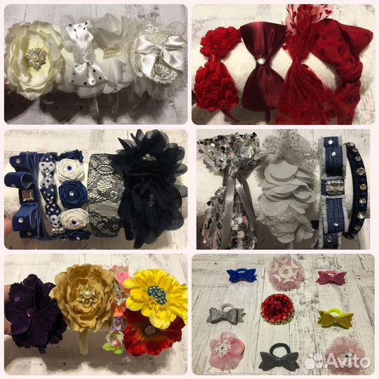 Резинка для волос, ободок, бант детский, набор