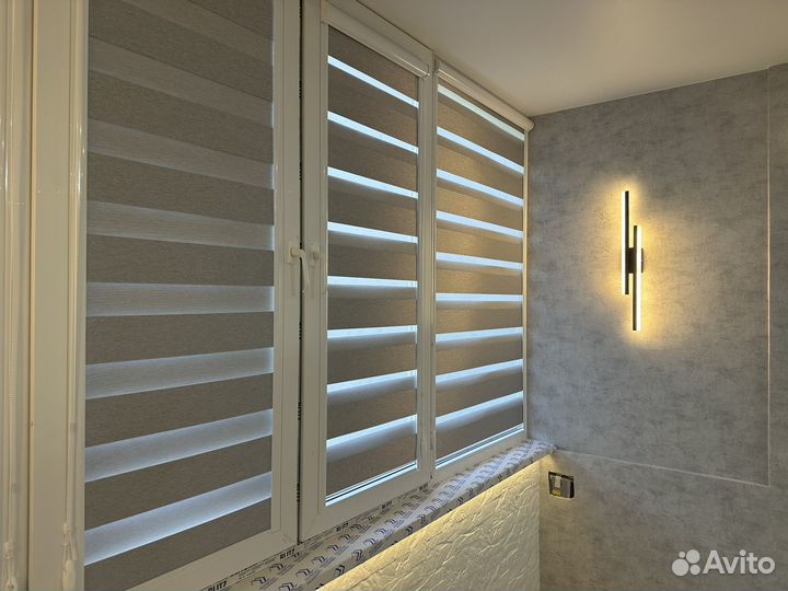 Рулонные шторы день ночь