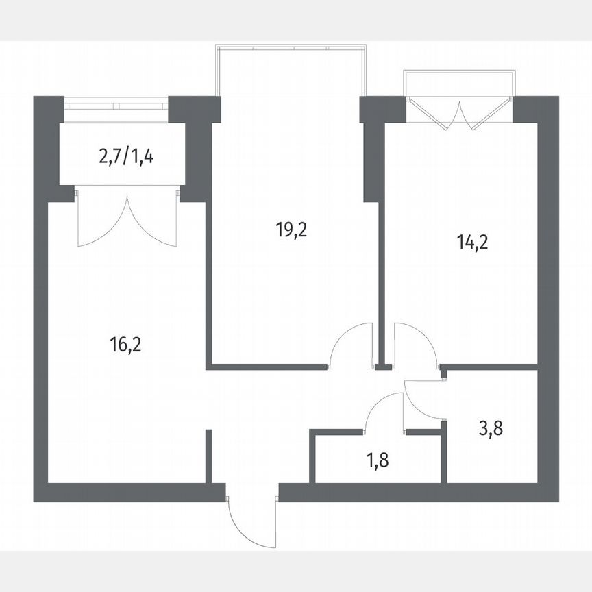 2-к. квартира, 63,8 м², 12/13 эт.