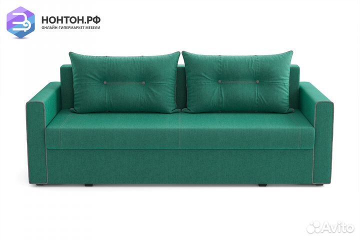 Диван еврокнижка Оригами жаккард зеленый