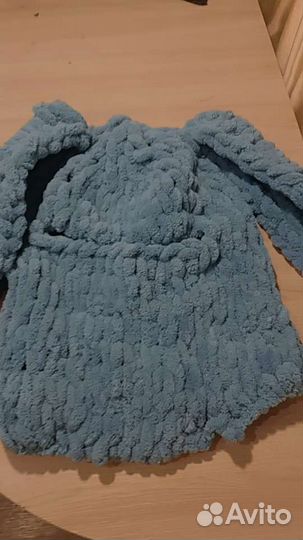 Балаклава вязаная зайчик