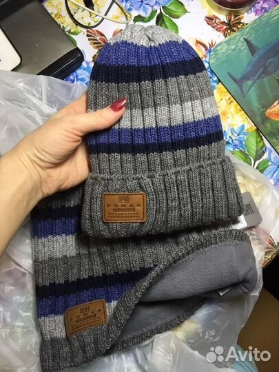 Шапка снуд клмплект для мальчика
