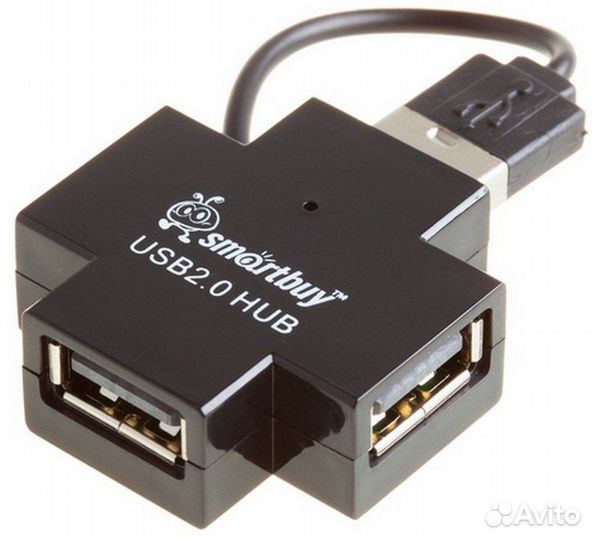 Хаб USB2.0 SmartBuy sbha-6900K черный 4 порта