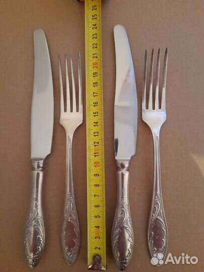 Вилки и ножи мельхиор СССР мнц Коломенский завод