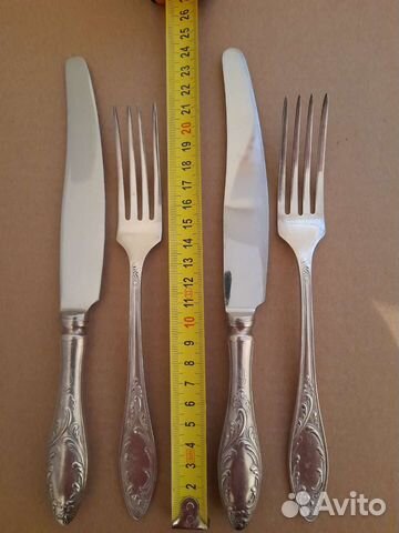Вилки и ножи мельхиор СССР мнц Коломенский завод
