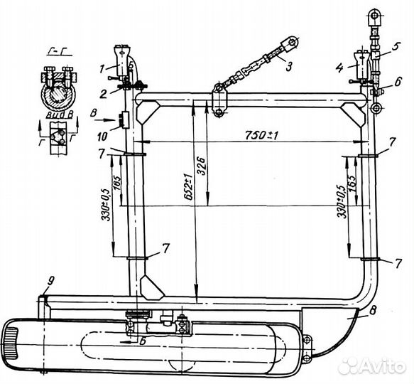 Рама бокового прицепа иж юпитер 3к