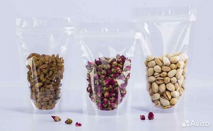 Пакет Дой-Пак, замок Zip-Lock, Прозрачный